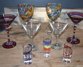 Martini Glasses Shot Glasses Water Goblets