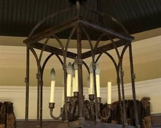 Metal Lantern Style Lighting Fixture