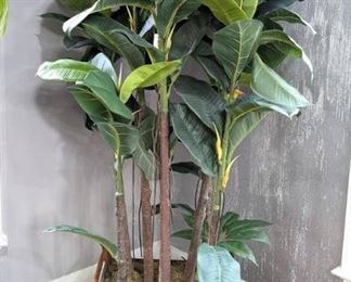 Nice Large Faux Fig Tree in Bamboo Style Pot