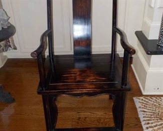 Side Chair with a Distressed Rustic Look Ming Style