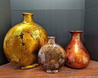 Trio of Unique Decor Vases