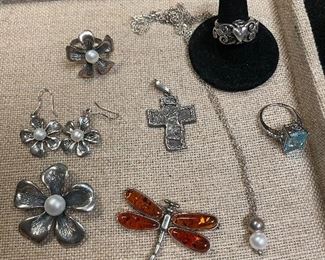 sterling items prices and closer looks in next pics   or to come SOLD DRAGONFLY  