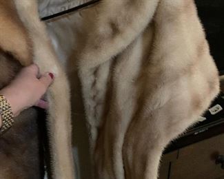 mink stole w/ pockets- longer style stole $99