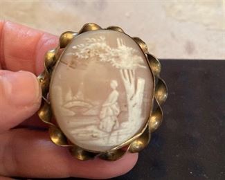 vintage cameo- either silver or base metal -$29 