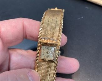 18k vintage diamond watch bracelet 