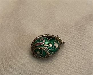 enamel egg-  not  signed but very nice quality- $49