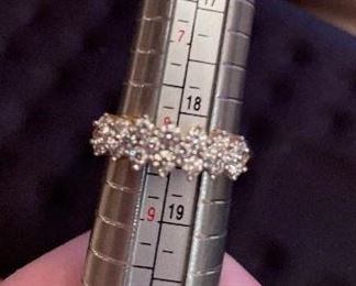 14k yellow gold diamond ring $499