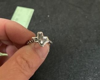 james avery texas sterling ring-$40