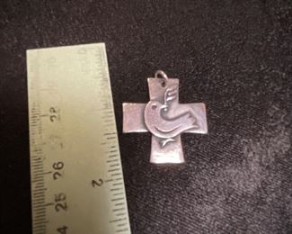 very old and retired james avery dove cross pendant 
