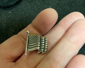 retired james avery flag pin/tie pin $40