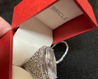 berricle new sterling 925 super bling cz ring- side view
