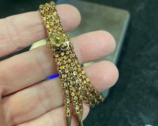 18k gold vintage solid adjustable bracelet- melt is $800- approx -   that is the price $800