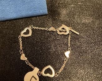 tiffany elsa peretti  retired heart bracelet-sterling
