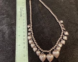 sterling hearts necklace $49