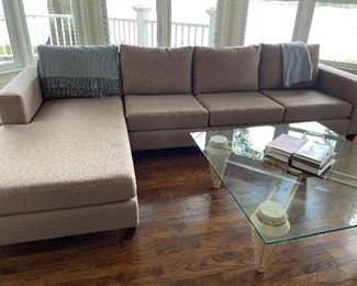 L shaped sectional sofa. Measures 12' 8" long 