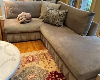 Rene Cazares 'Messina' Sectional sofa. measures 8' 10" x 6'