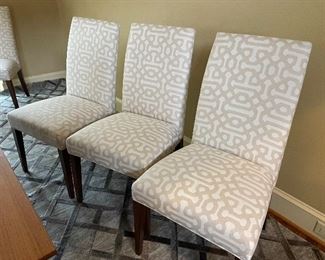 10 matching parson chairs 