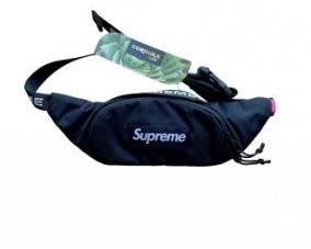Lot # 35 NWT - Black Supreme Waist Bag & Supreme Sticker