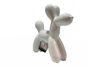Lot # 50 
NWT, Interior Illusions - White Ceramic Mini Balloon Dog Bank Purchased At ABC Home