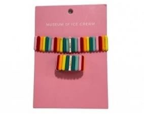 Lot # 59  
Museum Of Ice Cream Sprinkle Bracelet & Ring Set. New, Never Worn