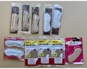 Lot # 78  
Assortment Of Womens Shoe Inserts. 11 Pairs In Original Packaging. From Leather Spa, New York City