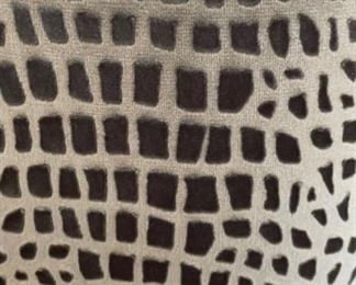 Wendell Chair in Ebonized Walnut by Kravet. Upholstered in Kravet Velvet Faux Croc Skin - 2 Available. Each Measures 28.5" W x 29" D with 18" Seat Height. Photo 4 of 5.