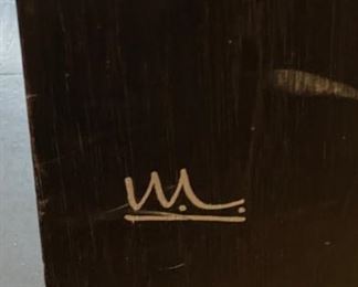 Wendell Chair in Ebonized Walnut by Kravet. Upholstered in Kravet Velvet Faux Croc Skin - 2 Available. Each Measures 28.5" W x 29" D with 18" Seat Height. Photo 5 of 5.