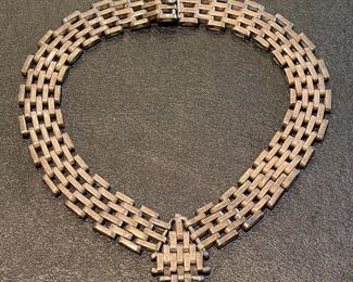 Vintage Sterling Silver "Hardware-Style" Necklace. Photo 1 of 2.