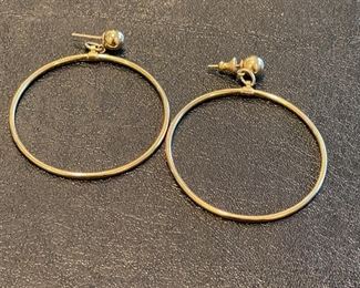 Stud-Style Gold Hoop Earrings.