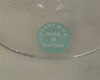 Set of 4 New In Box Tiffany Crystal Champagne Flutes. Photo 2 of 3.