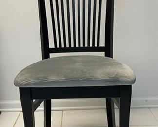 Set of 8 Dining Chairs with Velvet Upholstery. Each Measures 19" D x 18" D. Photo 1 of 3.