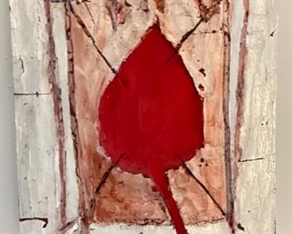 Nancy Azara Untitled Commissioned Work - 4 panels. Hand-Carved & Painted. Materials Include Wood, Egg Tempera, Aluminum Leaf, Palladium Leaf. 2013. Each Measures Approximately 11" x 12". Photo 1 of 4.