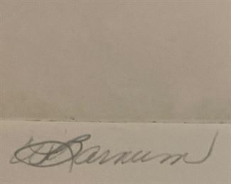 "Lush," signed Barnum. Lithograph 46/100. Measures Approximately 12" W x 30" H. Photo 3 of 5.