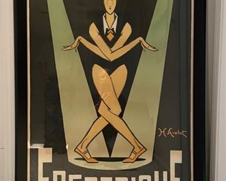 1927 French Advertising Poster Frederique Dance Hall by Henri Avelot. Measures 46.5" x 31". Photo 1 of 4.