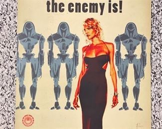 "Never Forget Who The Enemy Is" Original Poster. Adam Levermore-Rich Designed Battlestar Galactica Poster. 2008.