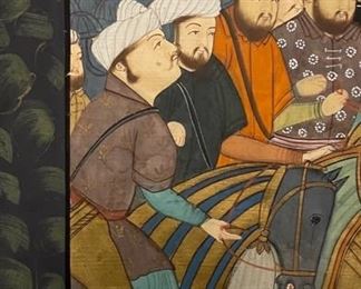 Vintage Asian Silkscreen. Measures Approximately 32" x 48". Photo 2 of 3.