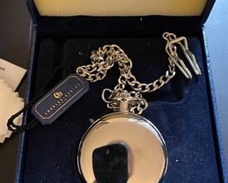 Brand New Charles-Hubert Paris Pocket Watch with Chain. Comes with Box.