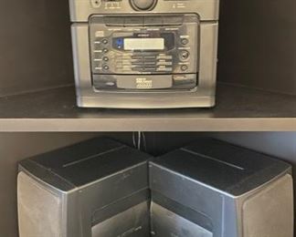 Fisher Boombox with Radio, Cassette Player & 6 CD Changer.