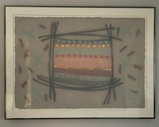 Original Paper Art "Clues" Signed By Artist. Measures 46" x 32". Photo 1 of 3.