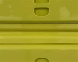 Late 20th Century Canary Yellow Lacquered Sideboard / Buffet / Bureau. Measures 72" W x 19.5" D x 31 3/4" H. Photo 2 of 3.