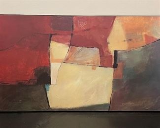 Z Gallerie Oil Painting on Board. Measures 36" x 21."