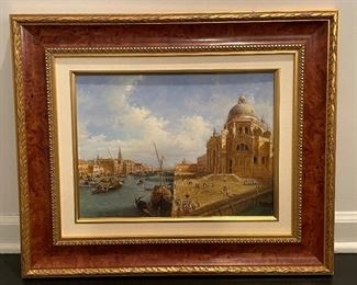St. Mark's Basilica, Venice Oil Painting. Unframed Measures 11.5 x 15.5. Unknown Artist.
