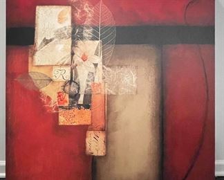 "Radiance II," Signed Giclee on Canvas, DeRosier. Measures 40" x 40."