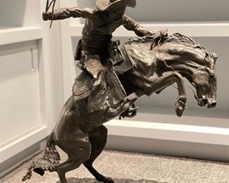 LARGE Remington-Style Bronze, Bronco Buster.