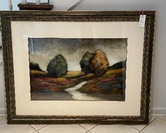 Signed Original Art. Measures Approximately 48" x 36".