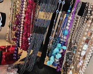 Necklaces of all sizes and shapes