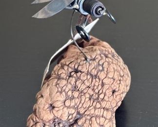 The Metal Man Spark Plug Airplane Sculpture #1	6.5 inches high, high.	
