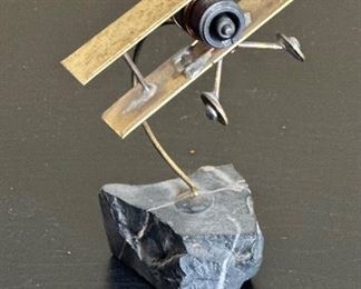 Spark Plug Airplane Sculpture  #2	4.25 inches	
