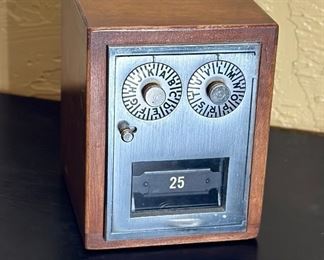 1950's Double Dial Post Office Door Safe/Bank	6 x 4.5 x 5in	HxWxD
