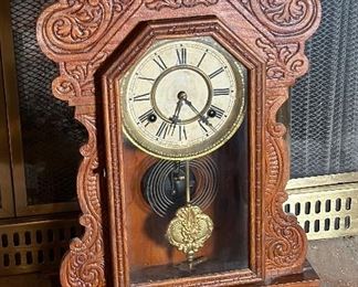 Antique Waterbury Festus Gingerbread House Clock	23.25 x 13 x 4.5in	HxWxD